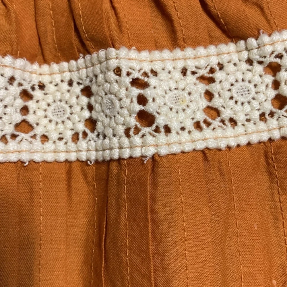 Anthropologie Women’s Embroidered Lace Tiered Mini Skirt X-Small Boho Western